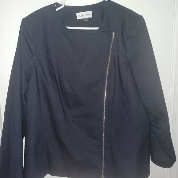 Women Calvin Klein Double Zipper Jacket Size 18 W - Picture 1 of 6